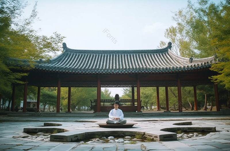 苏州园林弹古琴的女人风景摄影图,高清,摄影图,摄影图片,图片大全,摄影图免费下载